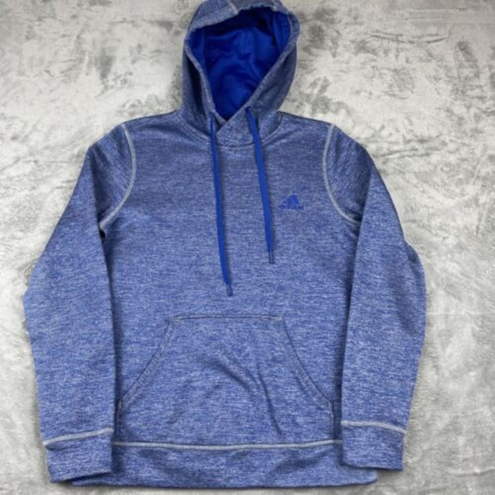 Adidas‎ Climawarm Hoodie Womens Size S Blue Fleece Lined Warm Sweatshirt Hooded